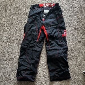 Thor Men's Black and Red Casual Pants